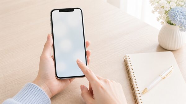 スマホで「髙」の入力方法を確認する手元のイメージ