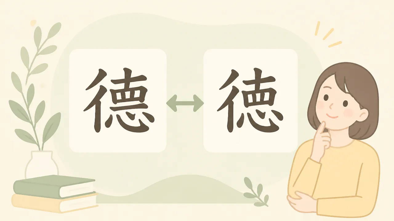 徳の旧字とは?意味や書き方、使われる場面をわかりやすく紹介