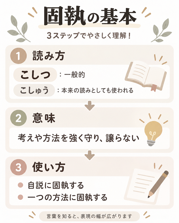 固執の読み方と意味、基本的な使い方を整理した早見表