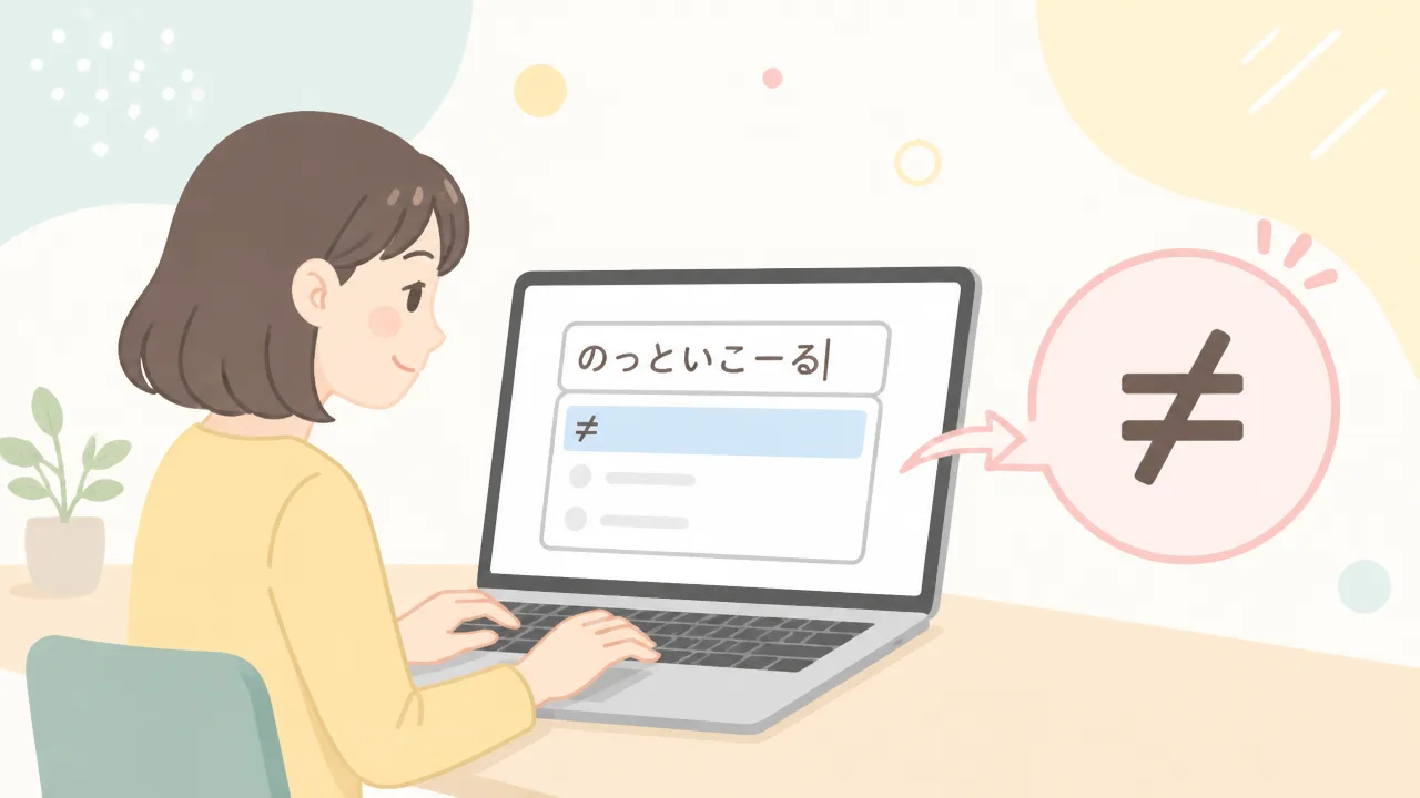 ノットイコールの入力方法を端末別にわかりやすく解説